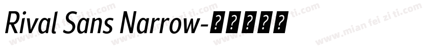 Rival Sans Narrow字体转换